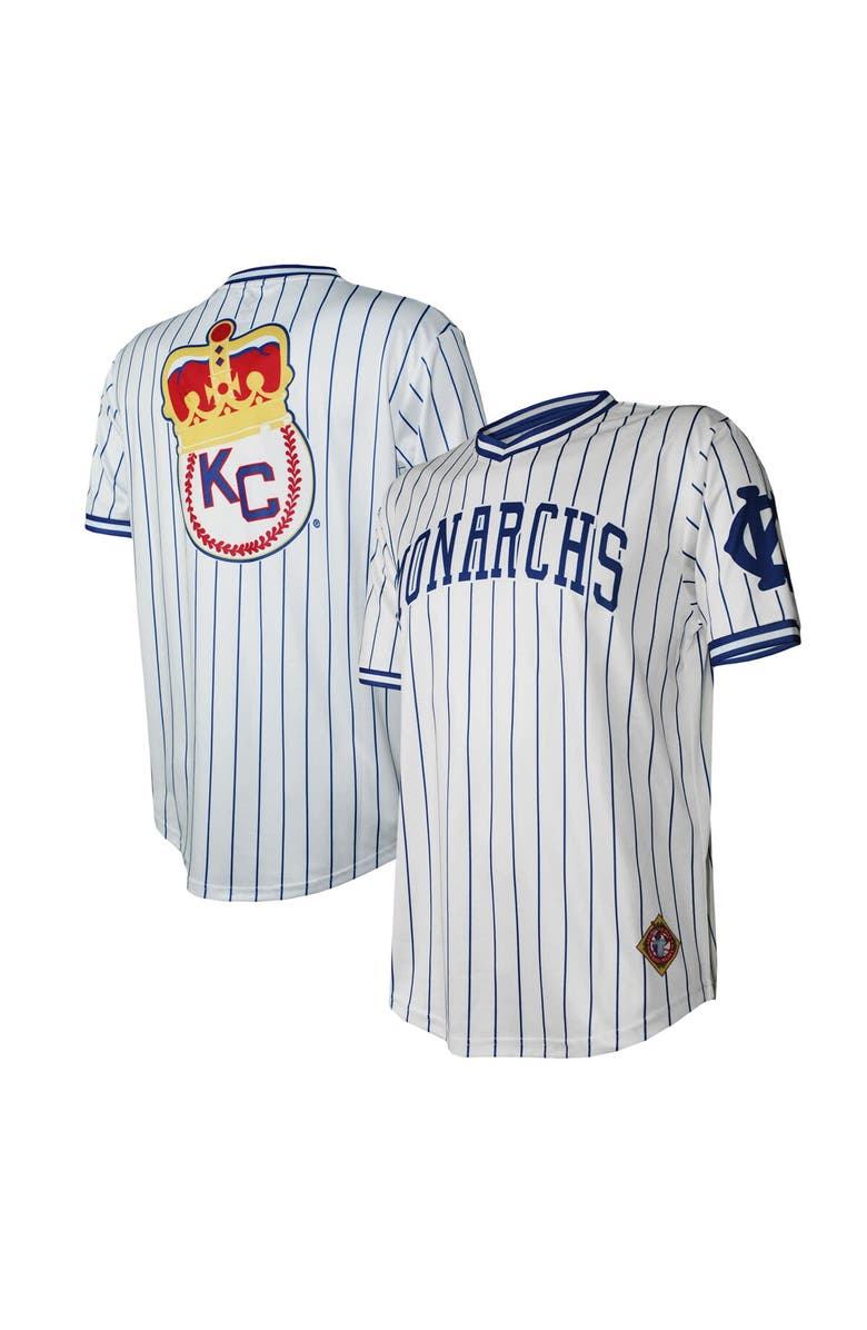 STITCHES Men's Stitches White Kansas City Monarchs V-Neck Jersey, Alternate, color, White