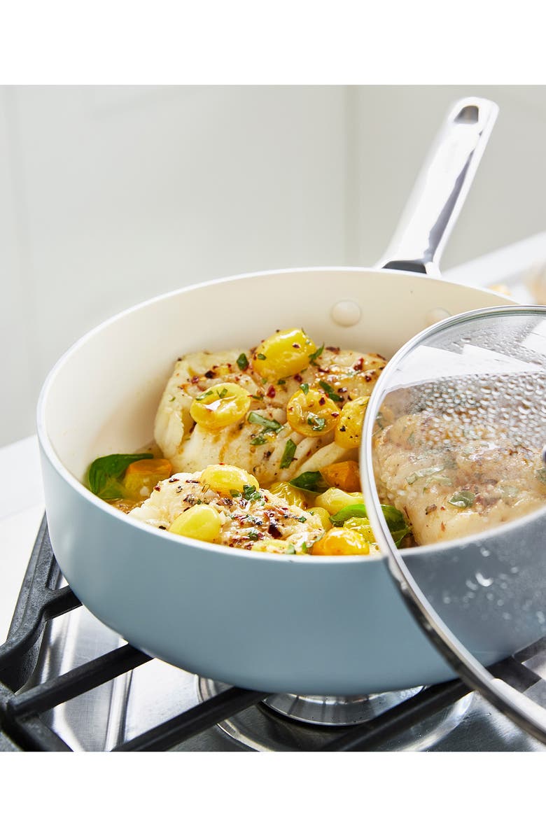 GreenPan Padova Pro 10-Piece Ceramic Nonstick Cookware Set, Alternate, color, Blue Haze