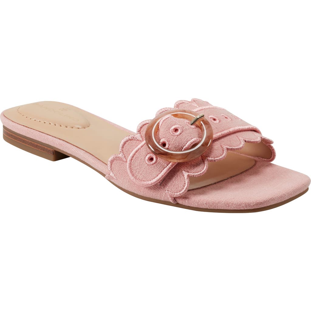Bandolino Silla Scallop Slide Sandal In Light Pink
