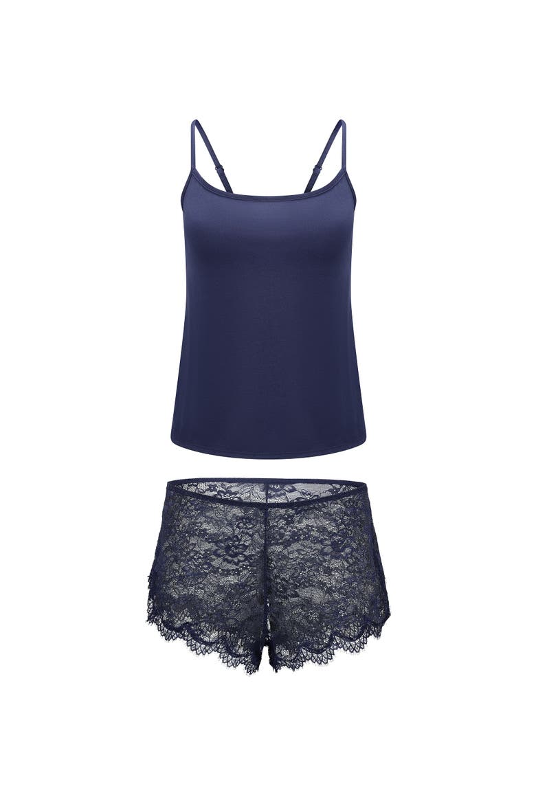 Rain Cami & Shorts Set Lingerie, Alternate, color, Dark blue