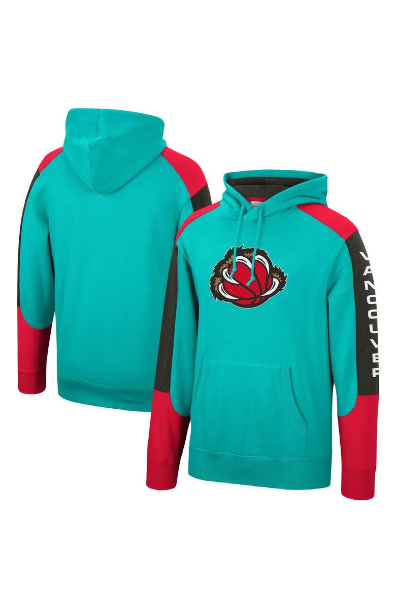 Mitchell & Ness Men's Mitchell & Ness Turquoise Vancouver Grizzlies Hardwood Classics Fusion Pullover Hoodie, Main, color,