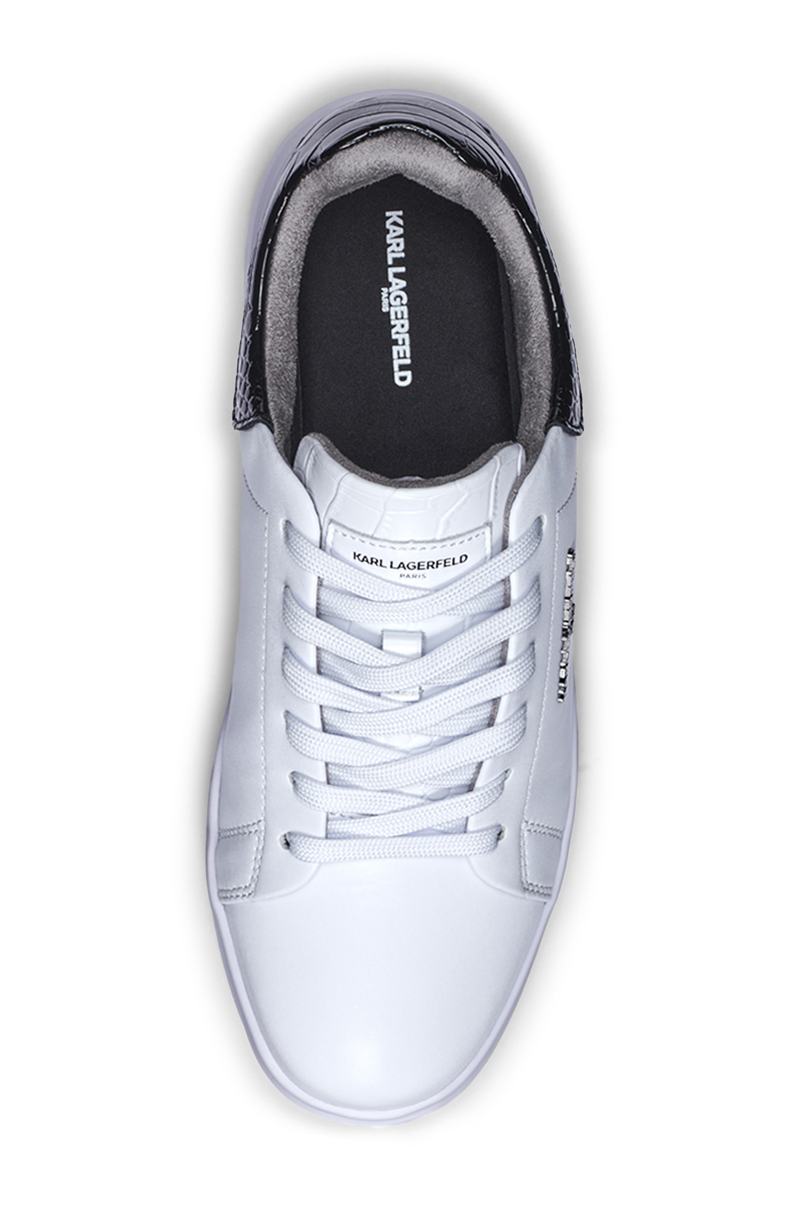 KARL LAGERFELD PARIS Plain Toe Sneaker, Alternate, color, Black