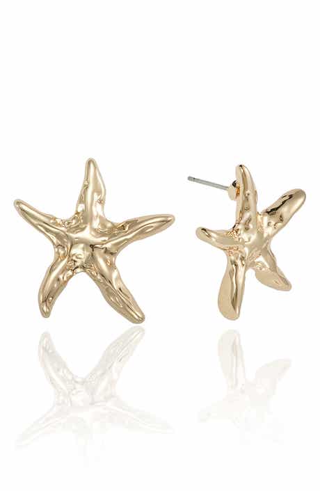 Ettika Starfish Stud Earrings