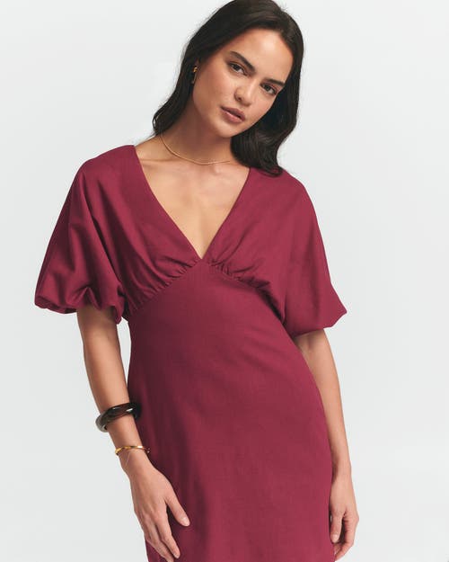 St Mrlo Palm Mini Dress In Burgundy