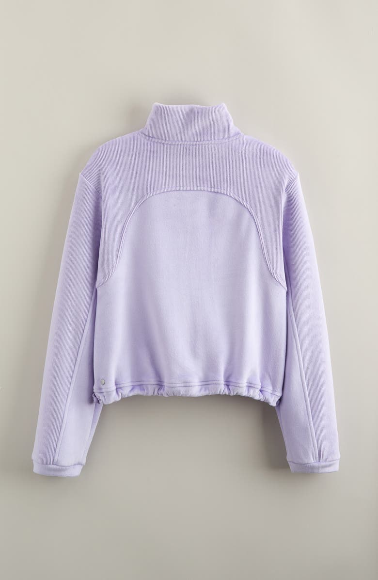 Zella Girl Kids' Corded Velour Jacket, Alternate, color, Purple Spray