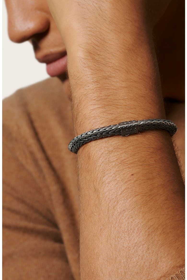 Men's Tiga Chain 8mm Bracelet, Alternate, color, BLACK RHODIUM