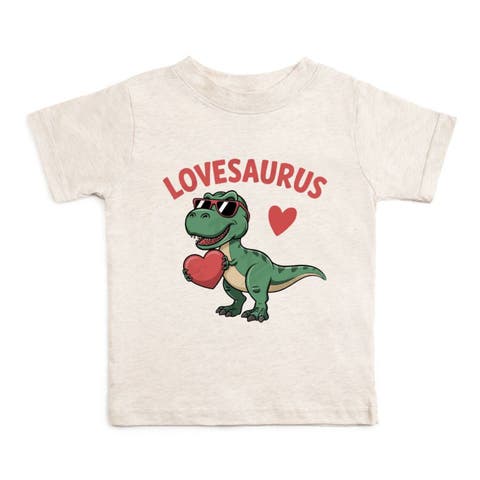 Lovesaurus Valentine
s Day Short Sleeve T-Shirt (Baby, Toddler 
Little Kid)