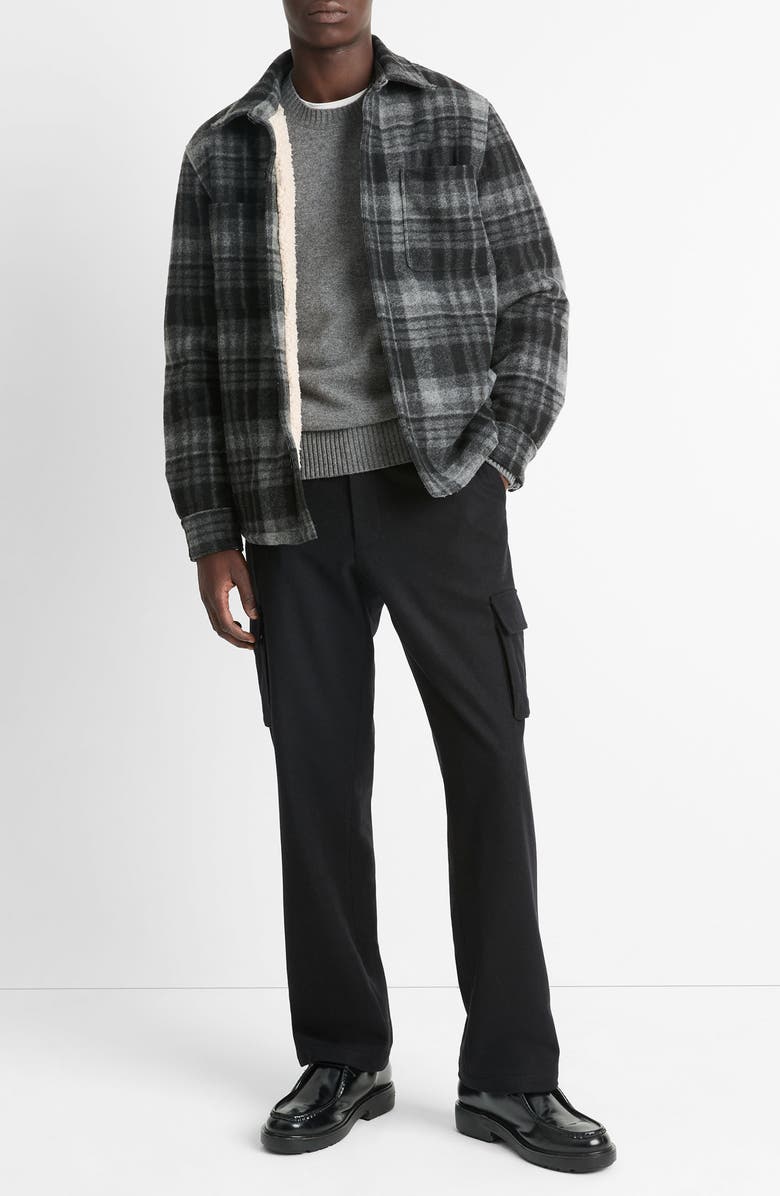 Vince Plaid Fleece Lined Shirt Jacket, Alternate, color,