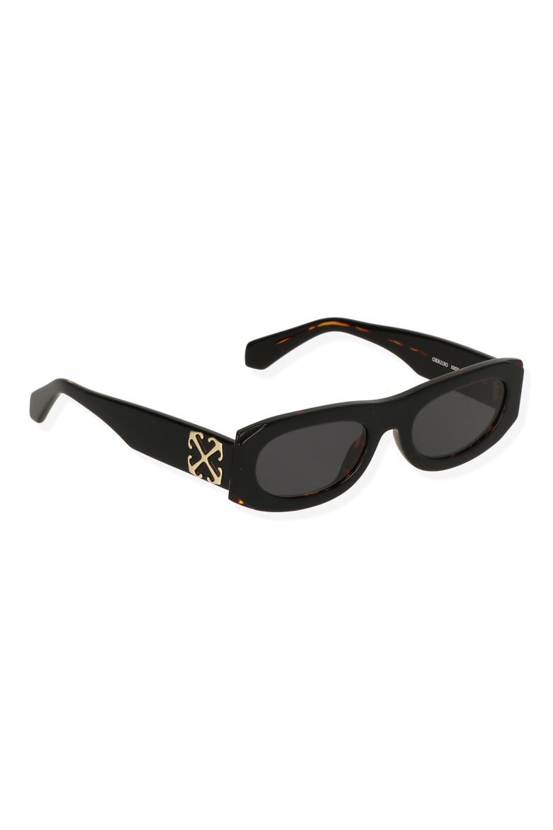 Orlando 54mm Rectangular Sunglasses, Alternate, color, BLACK - DARK GREY
