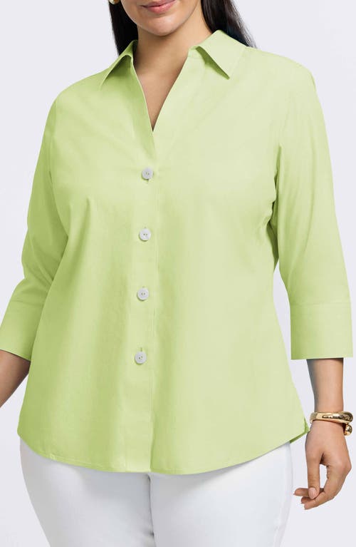 Foxcroft Paityn Button-up Shirt In Pistachio