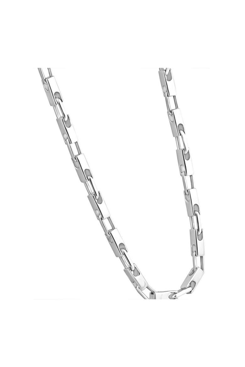 Men's Steel Single Tone 6mm Oval Link Flexible 24 " Necklace, Alternate, color, Stainless Steel