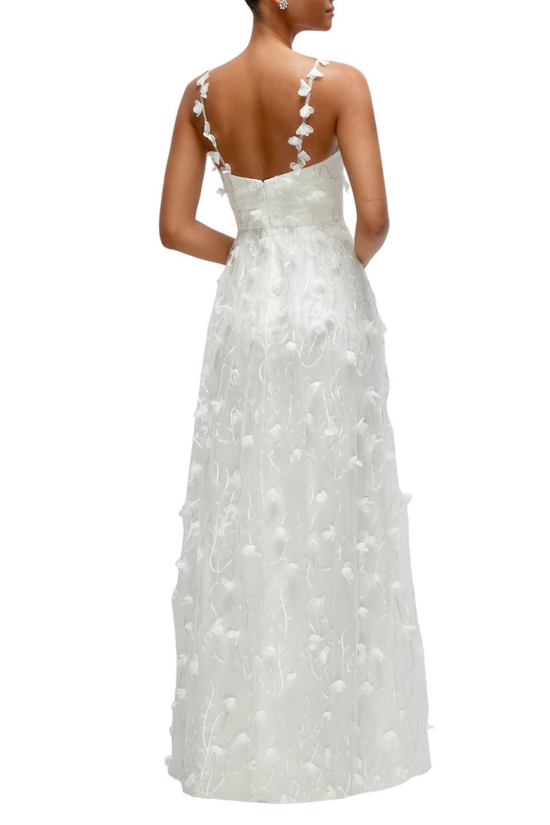 Floral Embroidered Gown, Alternate, color, IVORY