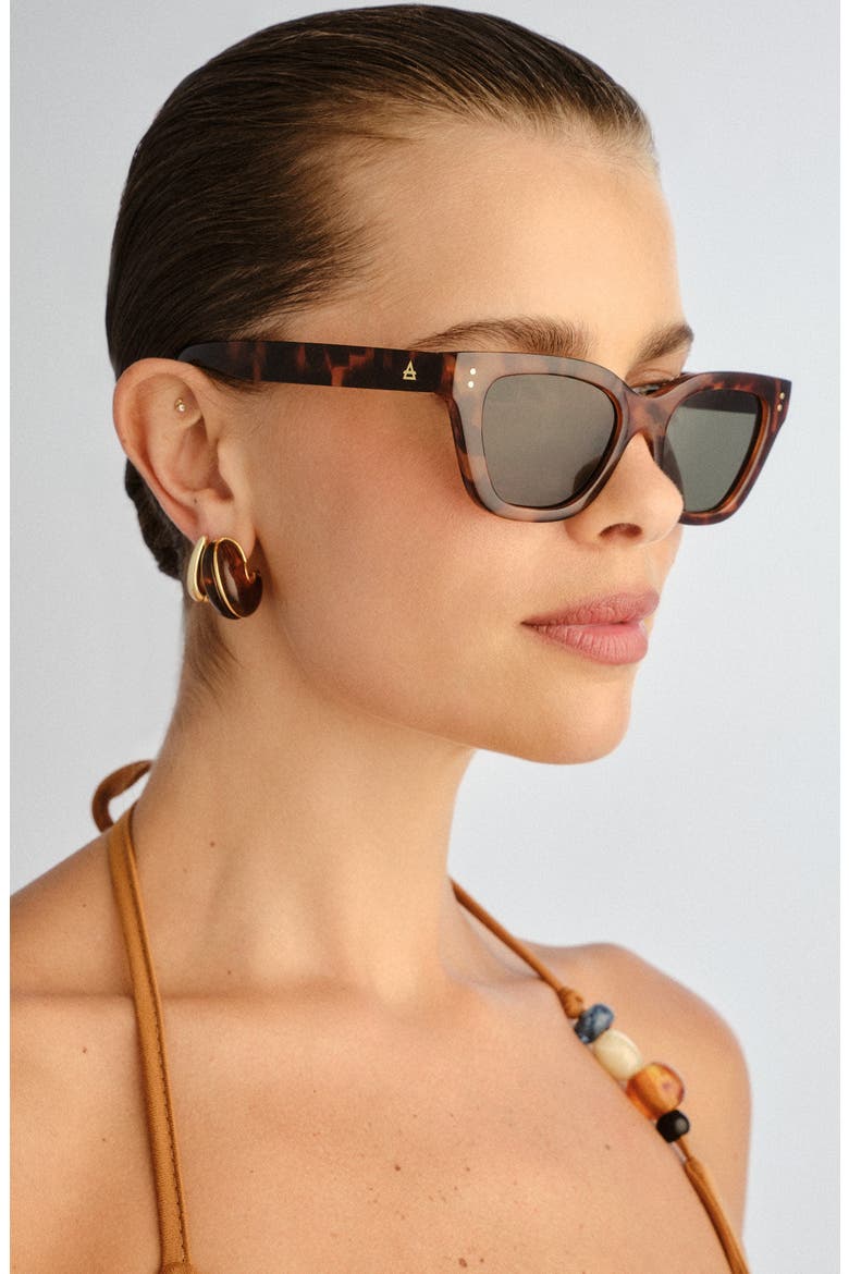 Nightglow Cat Eye Sunglasses, Alternate, color, DARK TORTOISE