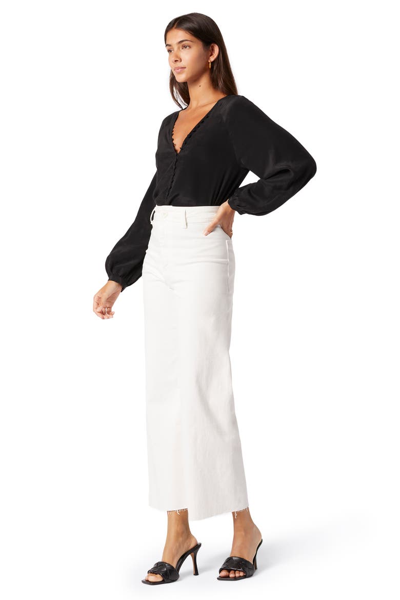 Shariana Silk Georgette Blouse, Alternate, color, CAVIAR
