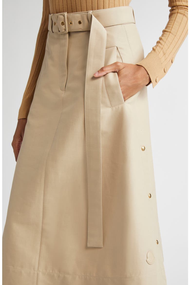 Belted A-Line Skirt, Alternate, color, LIGHT MUD