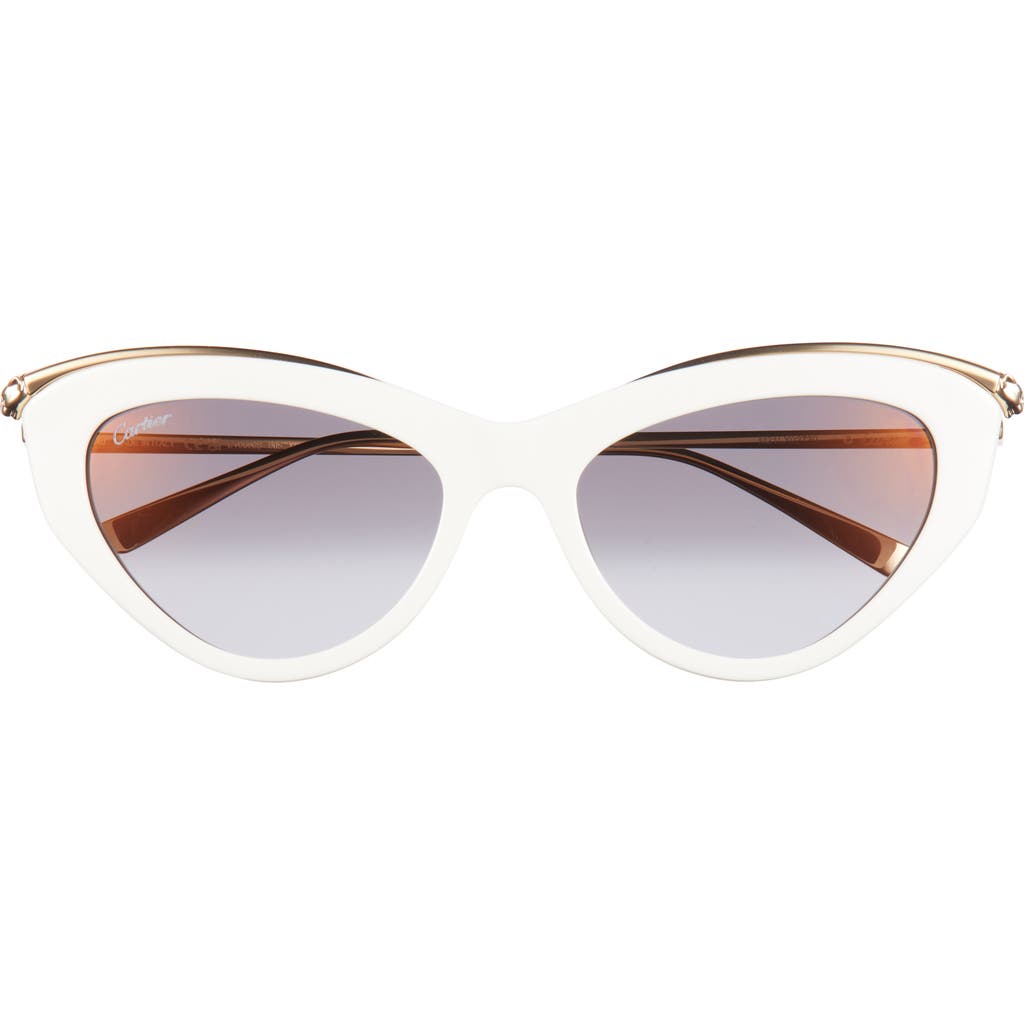 Cartier 55mm Gradient Cat Eye Sunglasses In Brown