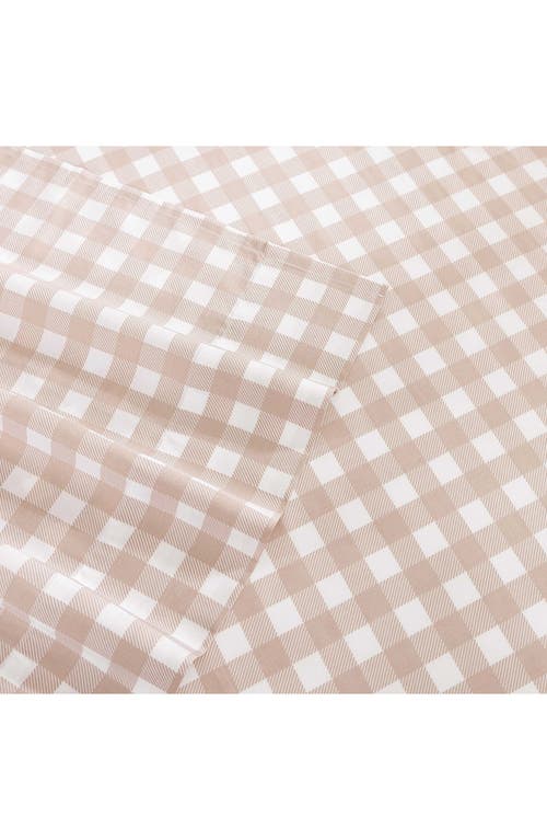 Stone Cottage Cottage Check 200 Thread Count Cotton Percale Sheet Set In Neutral