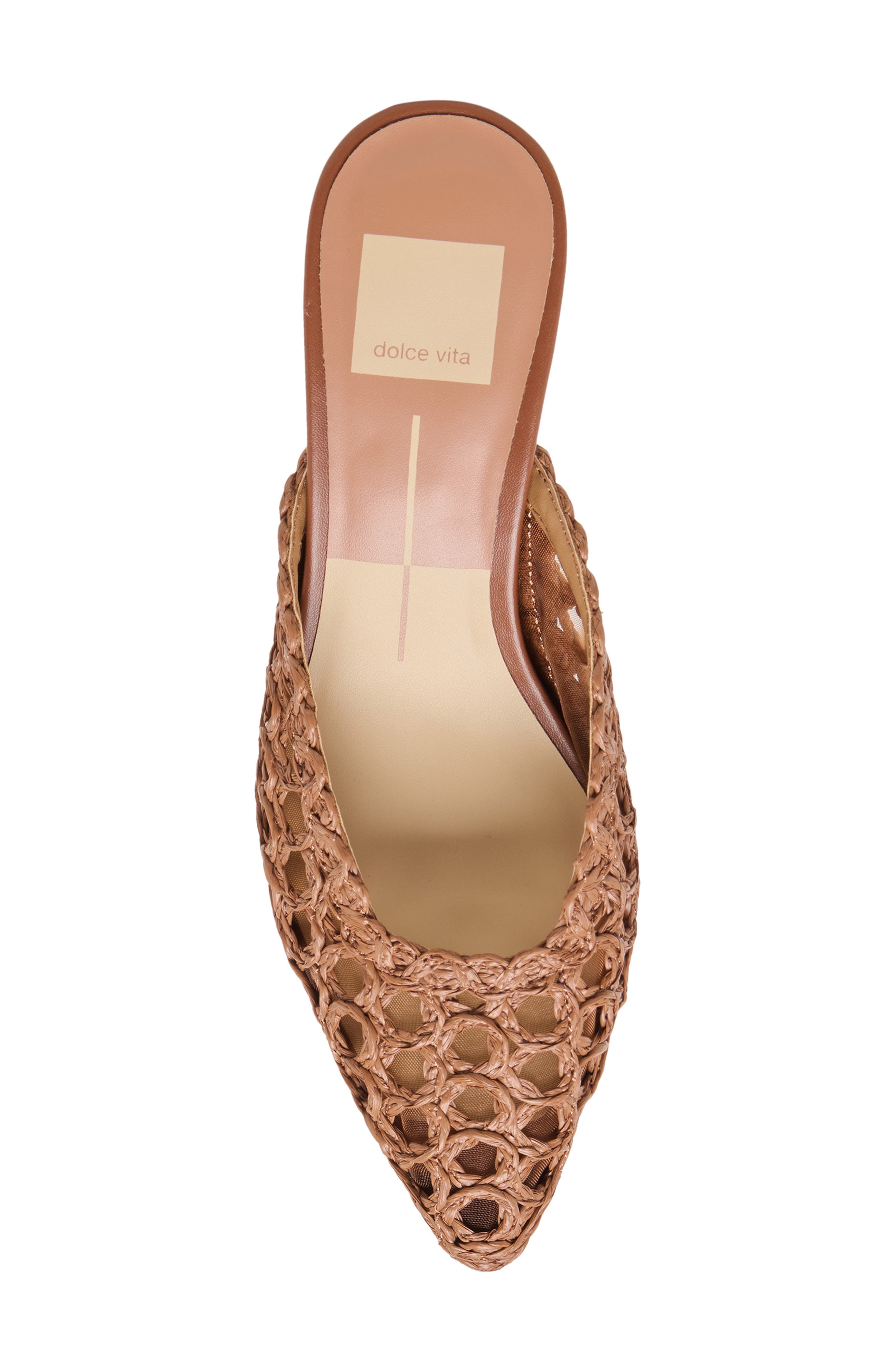 Dolce Vita Cleo Woven Mule, Alternate, color, Mid Brown Raffia