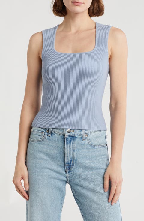 Square Neck Sweater Tank