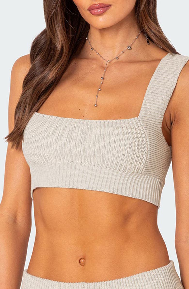 EDIKTED Sunday Knit Crop Top, Main, color, 
