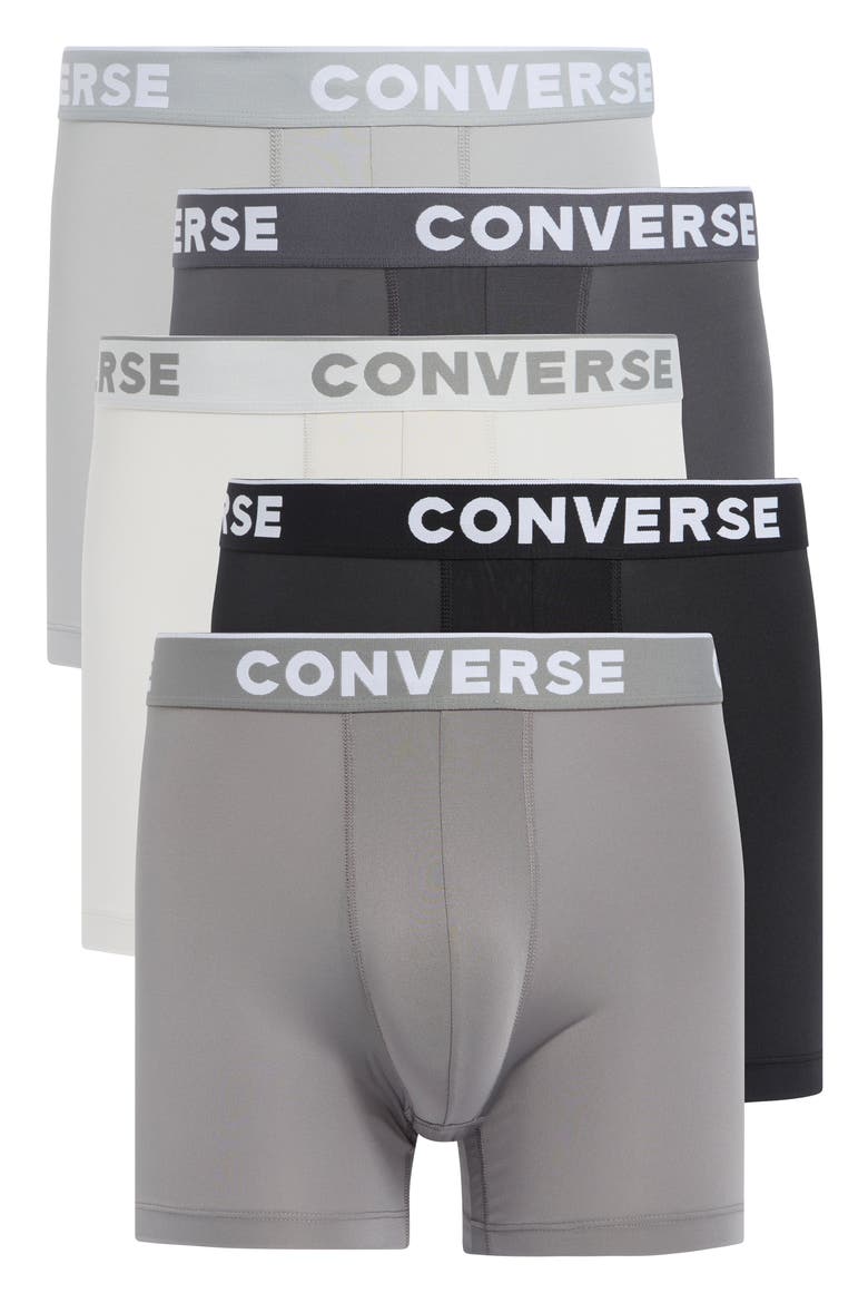 Assorted 5-Pack Boxer Briefs, Main, color, CLASSIC GREY