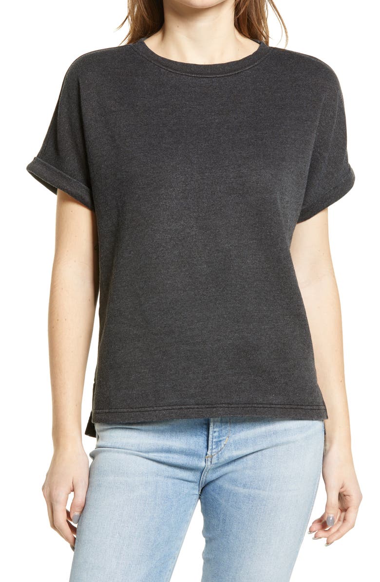 Caslon<sup>®</sup> Dolman Sleeve French Terry T-Shirt, Main, color,