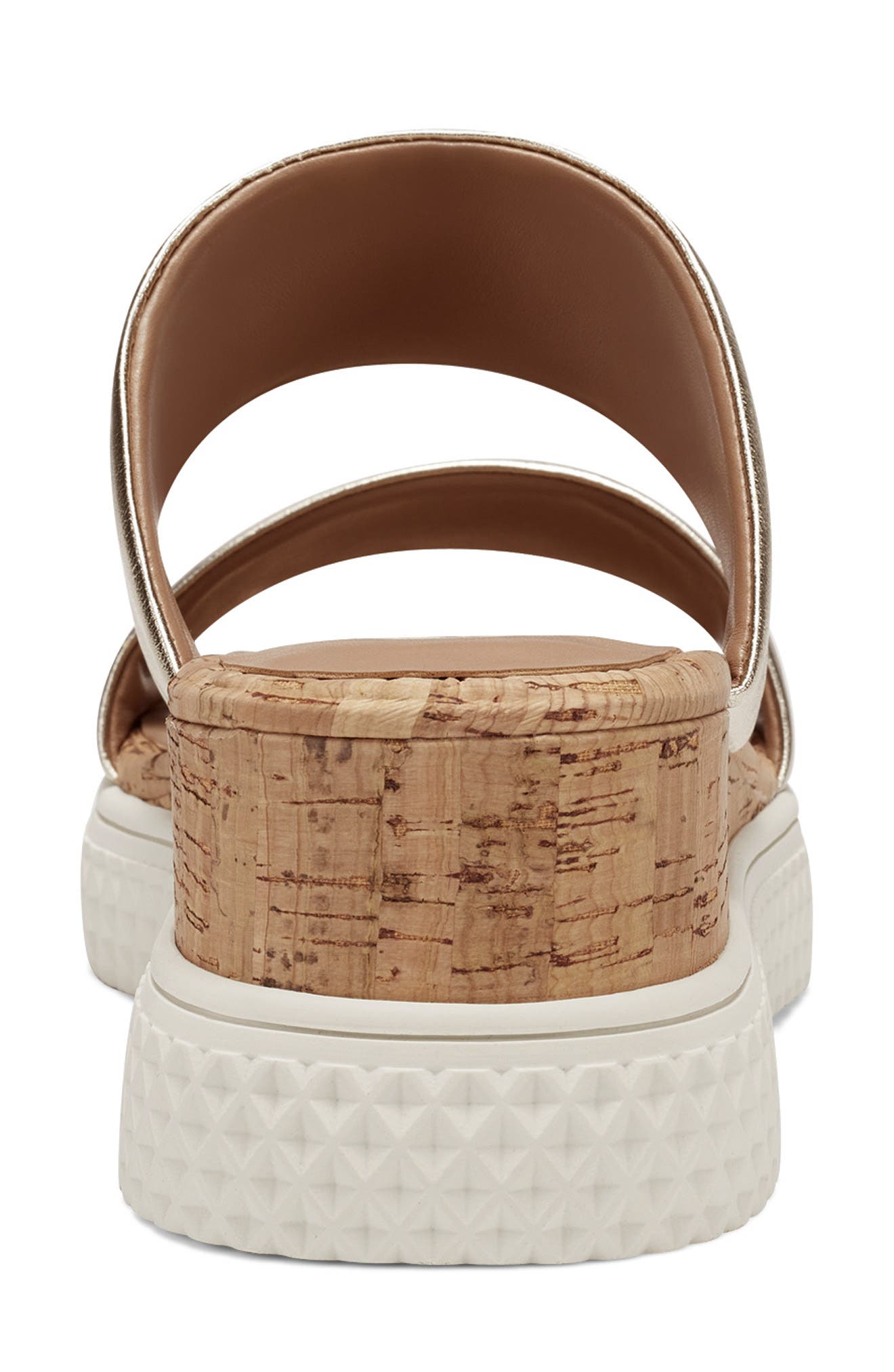 Zeff Wedge Slide Sandal, Alternate, color, GOLD METALLIC LEATHER