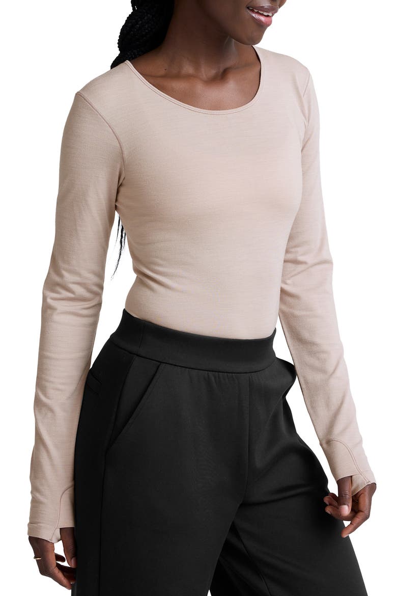 LuxeKnit Merino Wool Blend Racerback Tank, Alternate, color, NUDE TINT