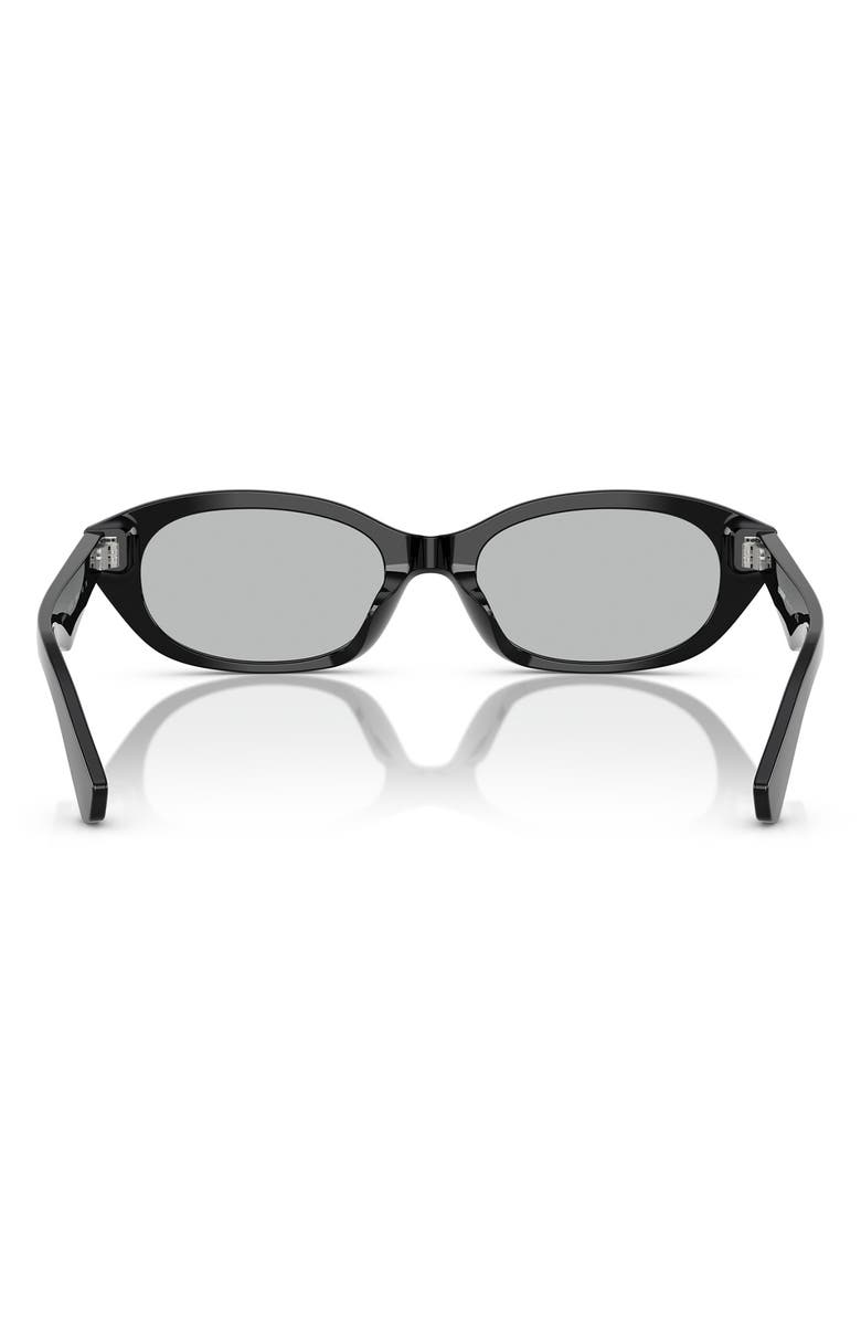Burberry 55mm Oval Sunglasses, Alternate, color, Black