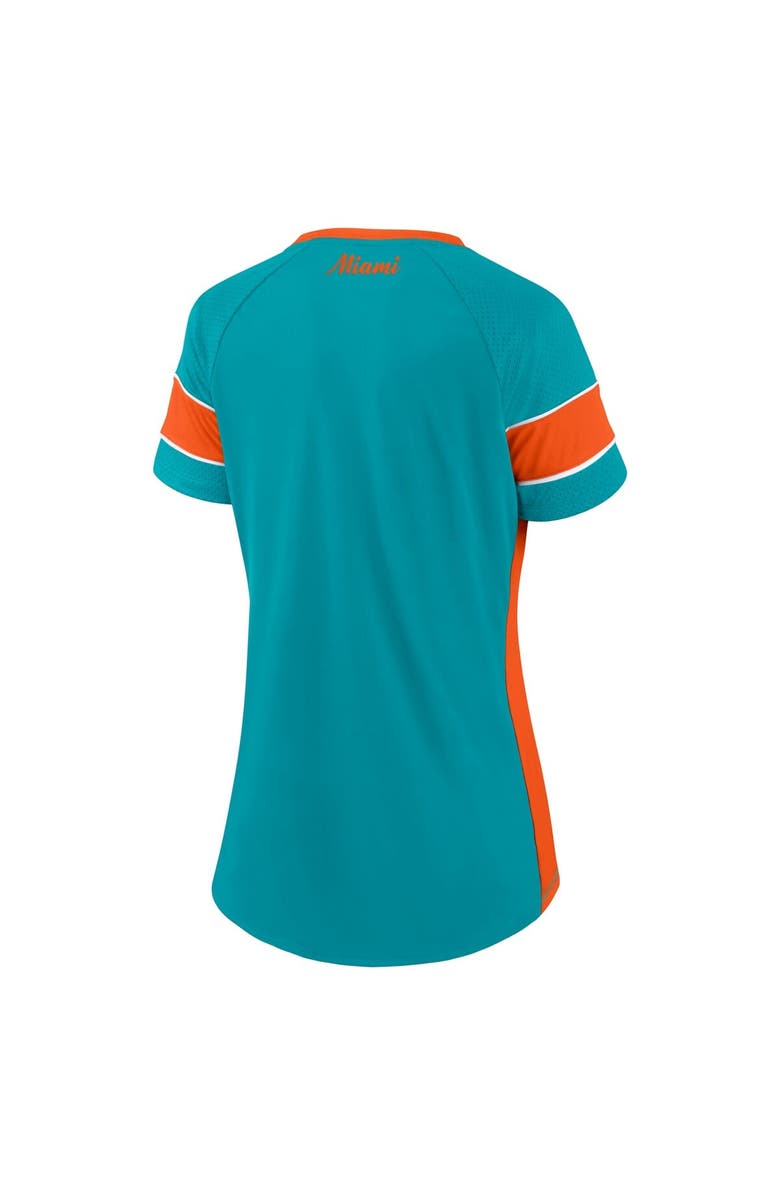 FANATICS Women's Fanatics  Aqua Miami Dolphins Athena Lace-Up Top, Alternate, color, Aqua