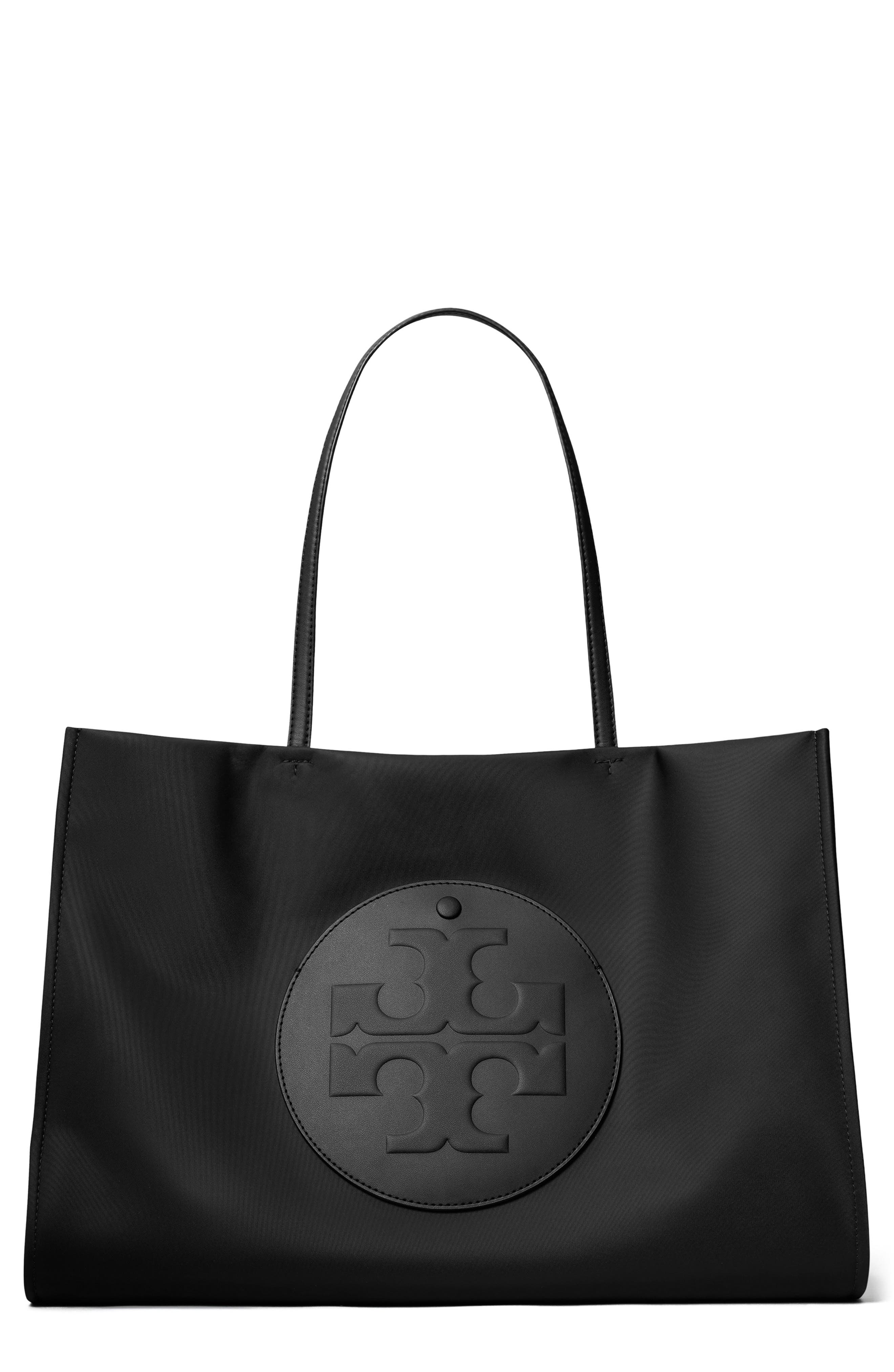 Tory Burch Ella Small Tote, Main, color, Black