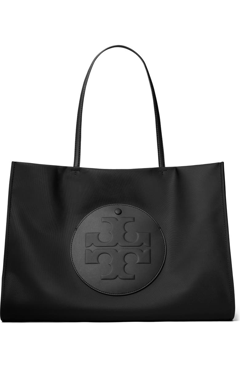 Tory Burch Ella Small Tote, Main, color, Black