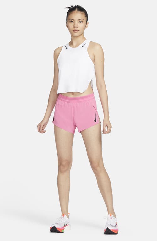 Nike Aeroswift Dri-fit Adv Crop Running Tank Top In White