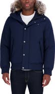 Tommy Hilfiger Snorkel Water Resistant Bomber Jacket with Faux Fur Trim