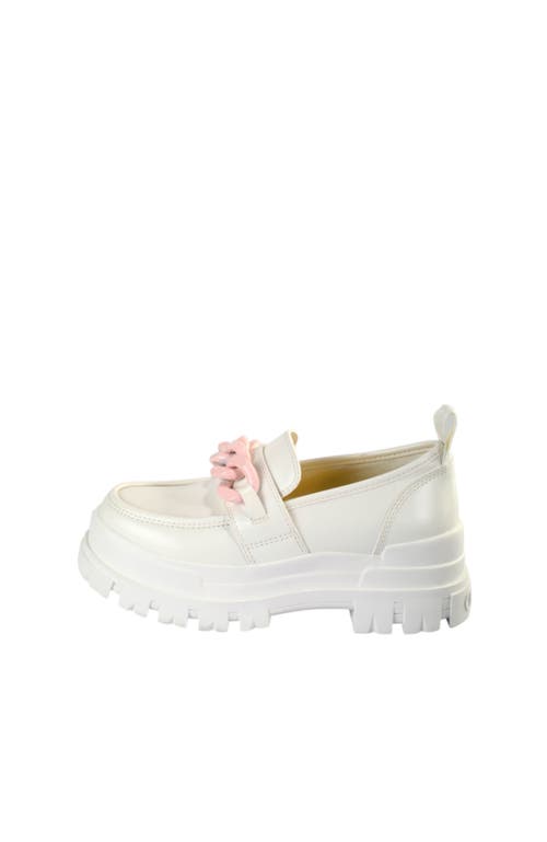 Buffalo Boots Aspha Chain Loafer In White
