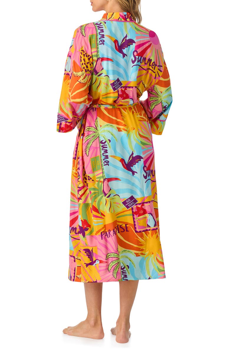 Room Service Pjs Print Longline Robe, Alternate, color, Multi Pattern