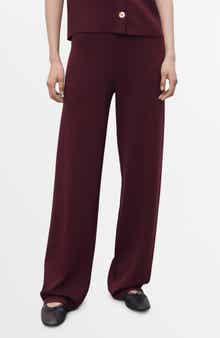MANGO Straight Leg Knit Pants