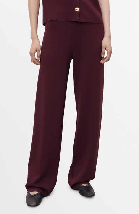 MANGO Straight Leg Knit Pants