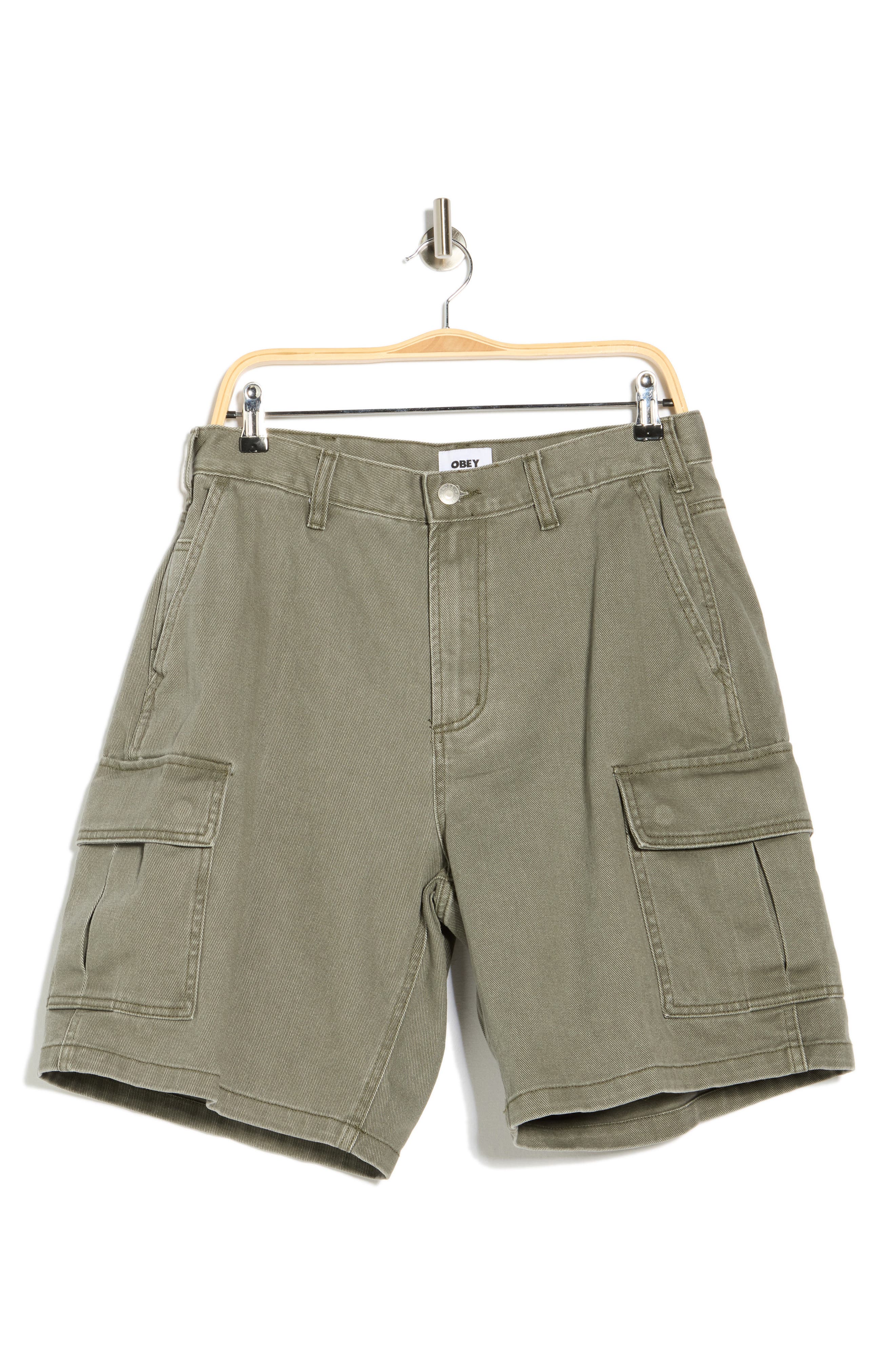 Obey Bigwig Baggy Denim Cargo Shorts