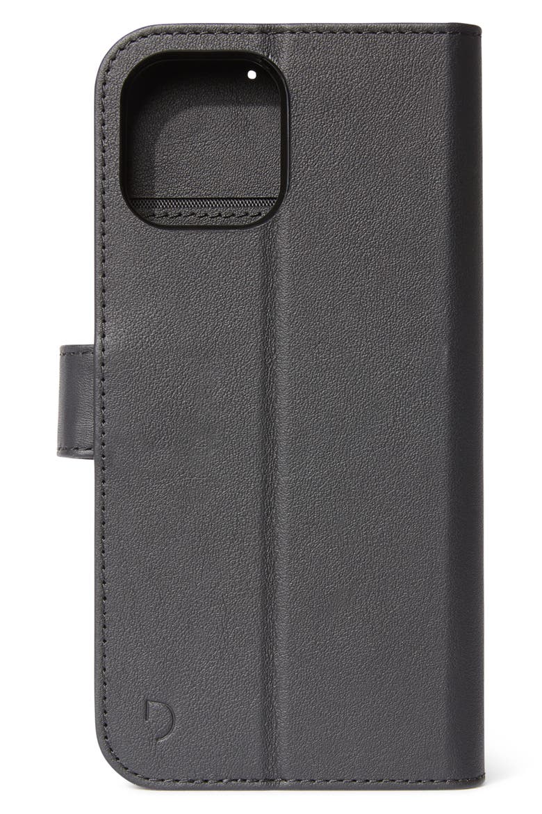 iPhone 12 Pro Max Leather Wallet with Detachable Case, Alternate, color, BLACK