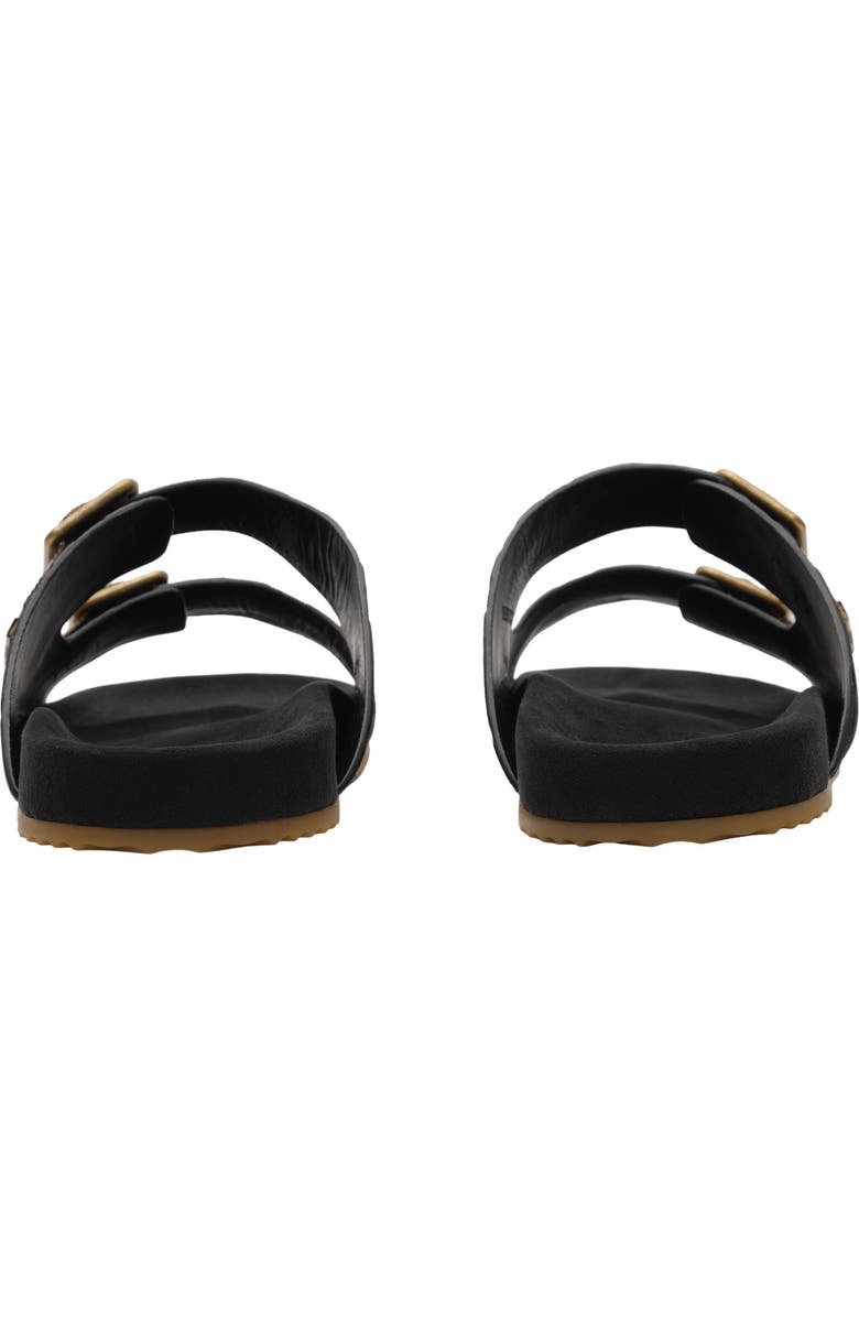 Burberry Check Suede Urchin Sandals, Alternate, color, Black