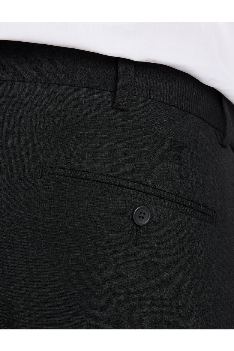 Big & Tall Perfect Fit Waist-Relaxer Flat-Front Suit Pants, Alternate, color, CHARCOAL