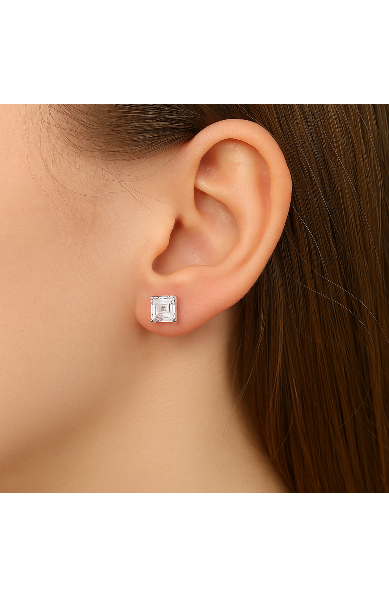 Donatello Gian Sterling Silver Asscher Cut Stud Earrings, Alternate, color, Silver