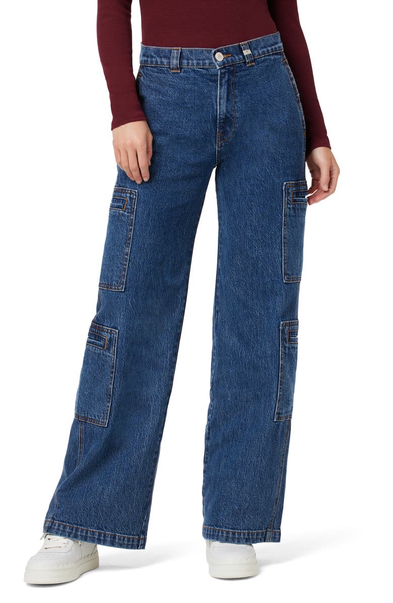 Hudson Jeans High Waist Wide Leg Cargo Jeans, Main, color, 