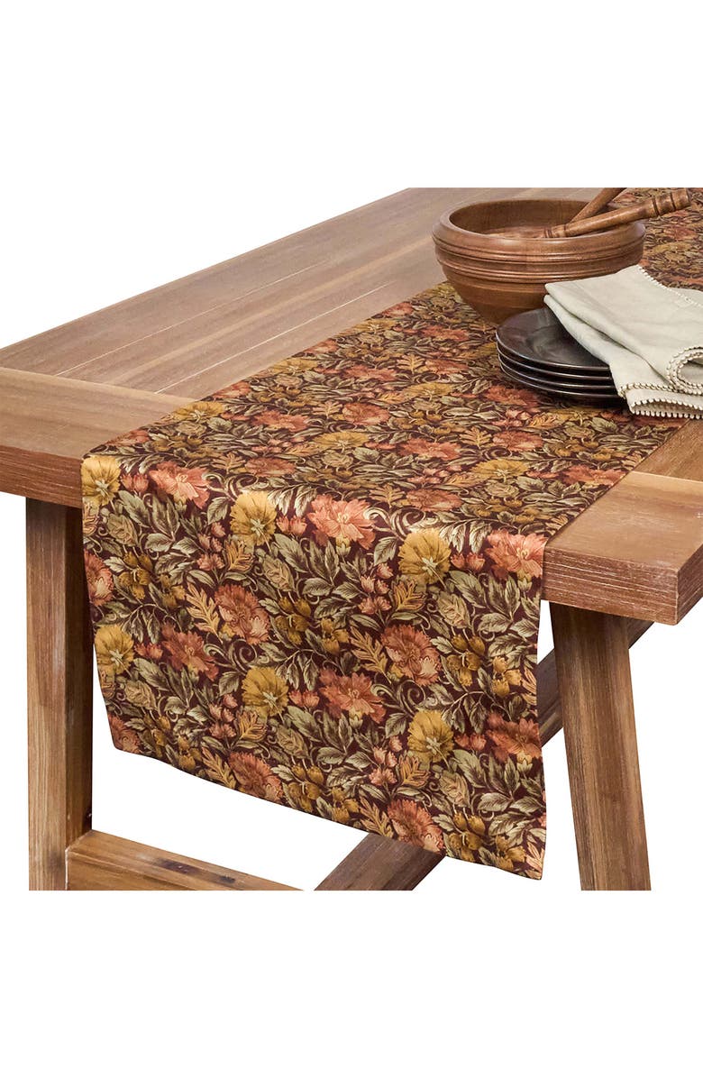Juliska Willa Cotton Table Runner, Alternate, color, Amber