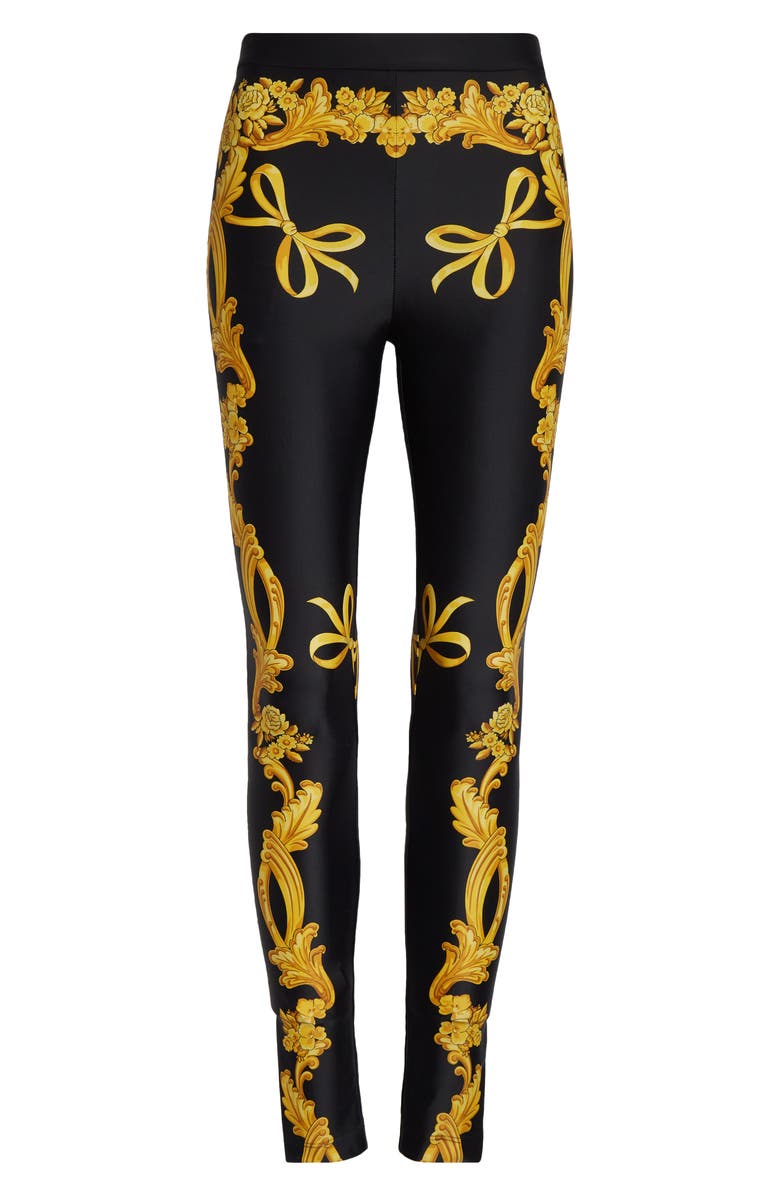 Versace Cameo Medusa Vita Print Leggings, Alternate, color, 