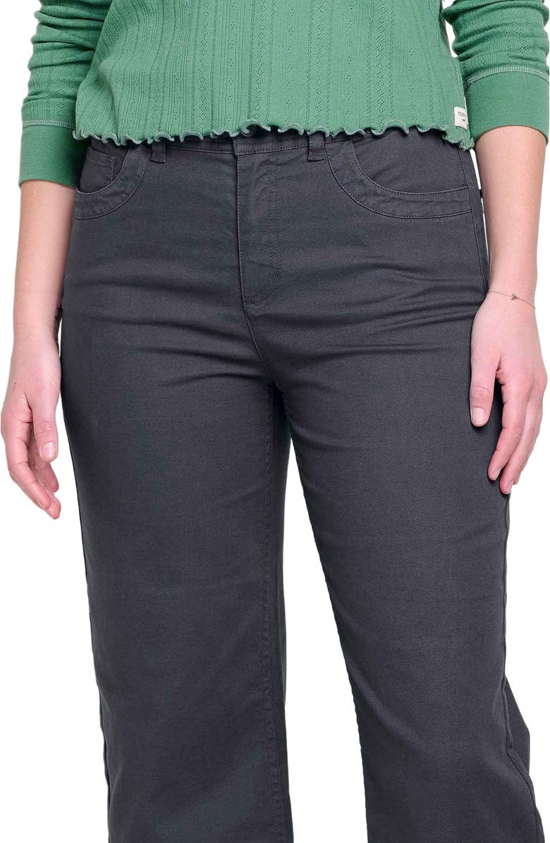 Toad & Co Earthworks Wide Leg Crop Pant, Alternate, color, Soot