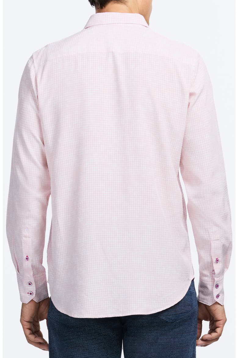 Angola Faded Plaid & Floral Button-Up Shirt, Alternate, color, PINK