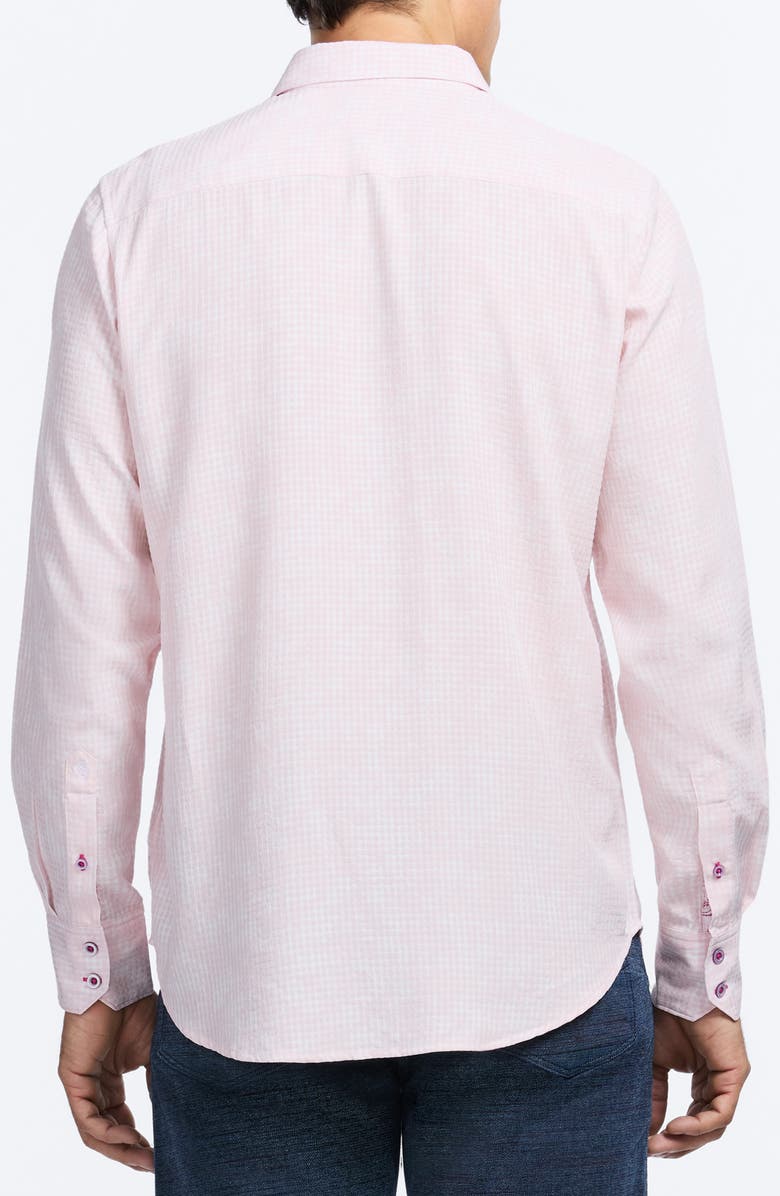 Robert Graham Angola Faded Plaid & Floral Button-Up Shirt, Alternate, color, Pink