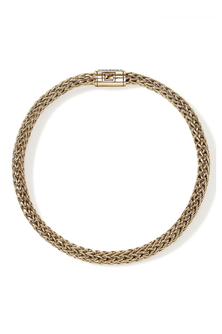 Icon Bracelet, Gold, Diamonds, 5mm, Alternate, color, GOLD